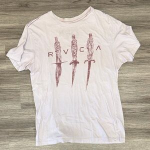 RVCA White and Red Graphic Tee